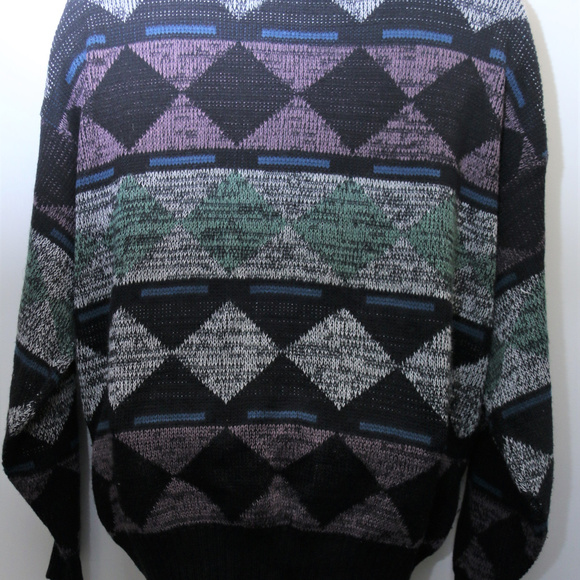 80's Vintage "PETER JON CLOTHING" Abstract Sweater - Picture 5 of 5